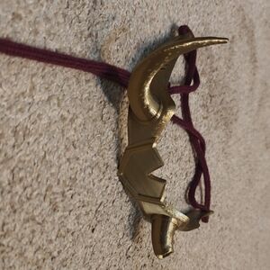 Loki Goddess Horn Headpiece with Burgundy Cord